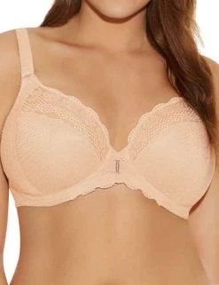 4010 Elomi Carmen Plunge Bra - 4010 Sand