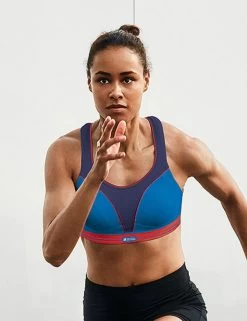 S5044 Shock Absorber Run Sports Bra - S5044 Purple Sensation/Deep Water Blue