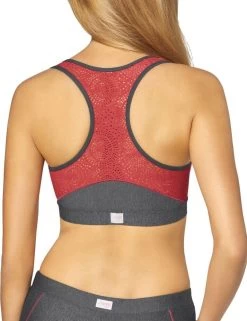 10189903 Sloggi Women Move Fly Sports Bra - 10189903 Orange/ Dark Combination