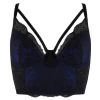 16100 Pour Moi Sensation Lightly Padded Underwired Longline Bra - 16100 Black/Cobalt
