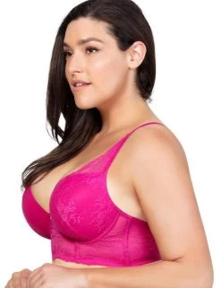 P5351 Parfait Sandrine Longline Plunge Bra - P5351 Wild Pink