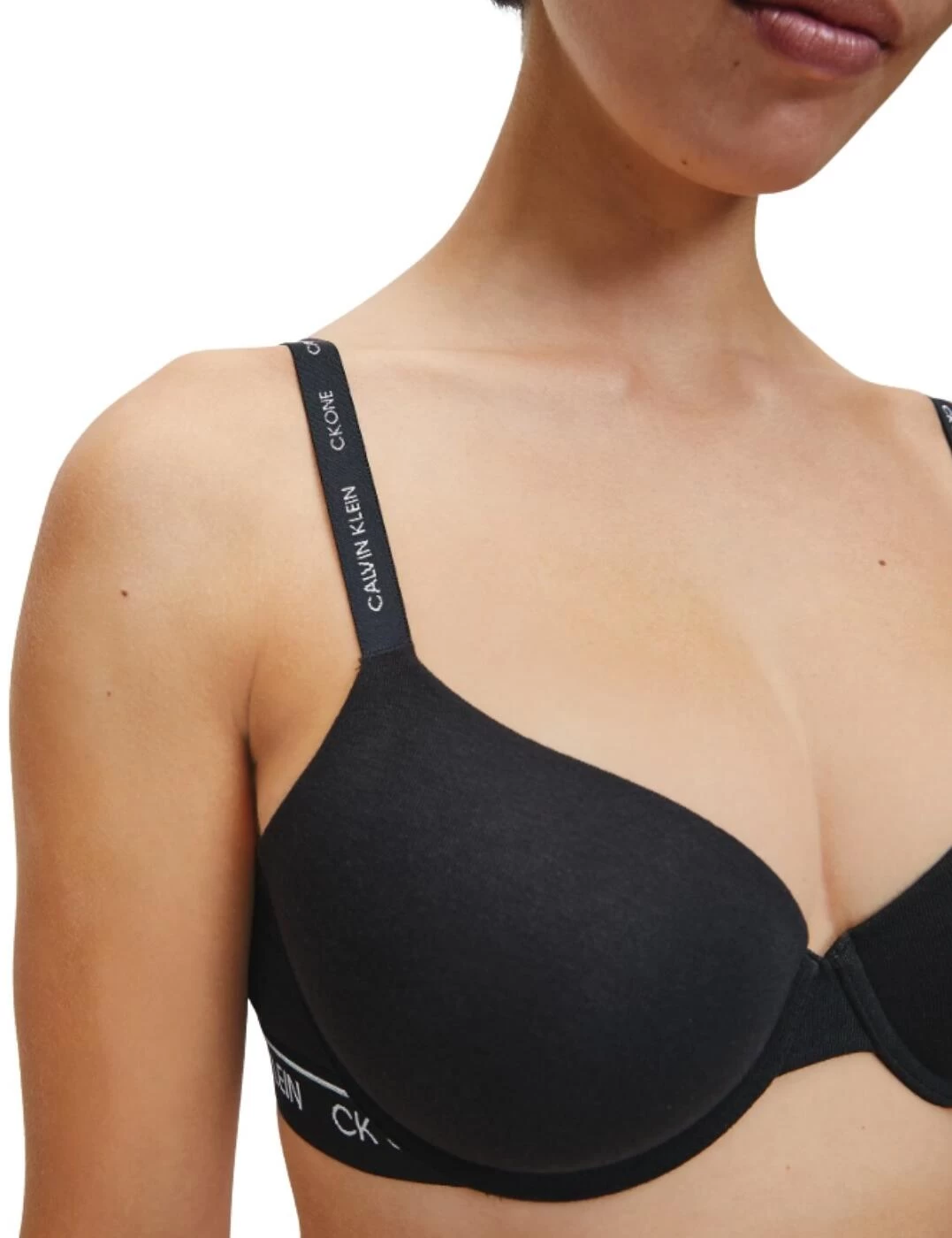 000QF5732E Calvin Klein CK One Cotton T-Shirt Bra - QF5732E Black - Image 3
