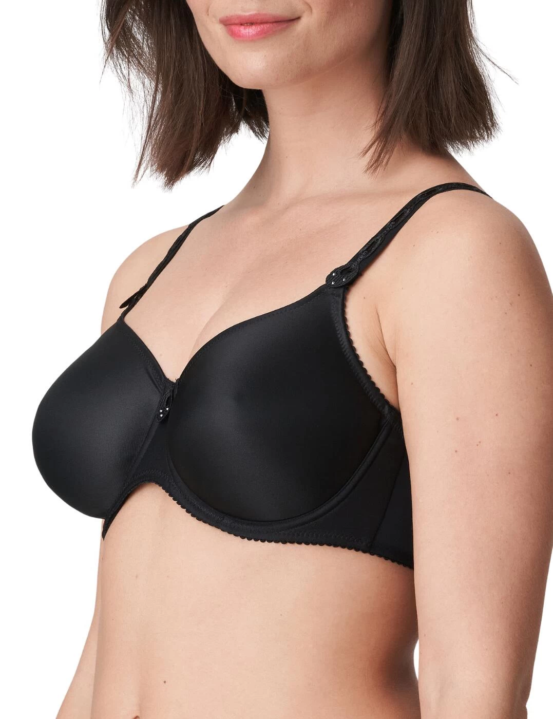 0161332/33 Prima Donna Satin Seamless Non-Padded Bra - 0161332 Black