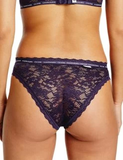 000QF6678E Calvin Klein CK One Lace High Waist Brazilian Brief - 000QF6678E Liberty Purple
