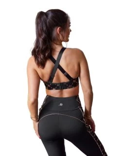 97003 Pour Moi Energy Empower Convertible Sports Bra - 97003 Black/Gold