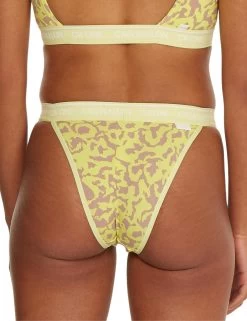000QF5834E Calvin Klein CK One Brazilian Brief - 000QF5834E Dart Frog Print Cyber Green