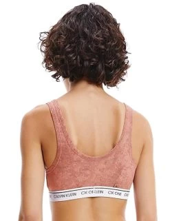 000QF6763E Calvin Klein CK One Triangle Bra - 000QF6763E Faded Red Grape