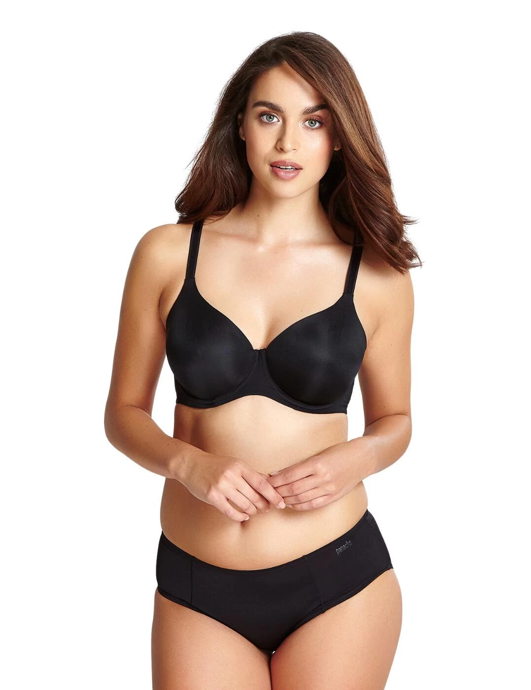 7328 Panache Porcelain Elan Non-Padded Bra - 7328 Black - Image 2